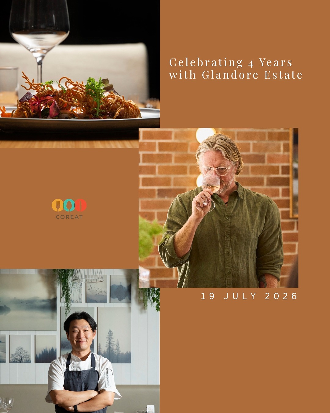CorEat 4th birthday wine lunch tile